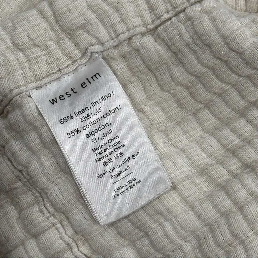 West Elm New European Linen Blanket King Size